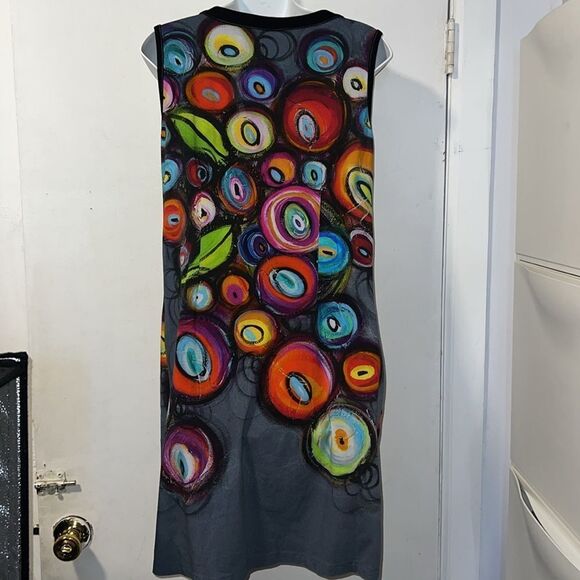 SIMPLY ART BY DOLCEZZA Multicolor Dress and Jacket Set-M - Picture 8 of 12